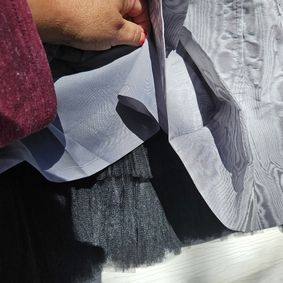 MARC JACOBS Designer Mini Tulle Skirt Groovy Swirl Silver Black XXS NWT - Picture 10 of 12